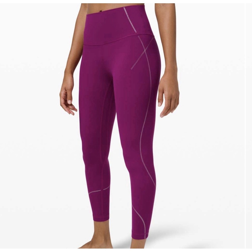 Lululemon Align High-Rise‎ gold Pant 25" deep Fuschia yoga joggers size 6